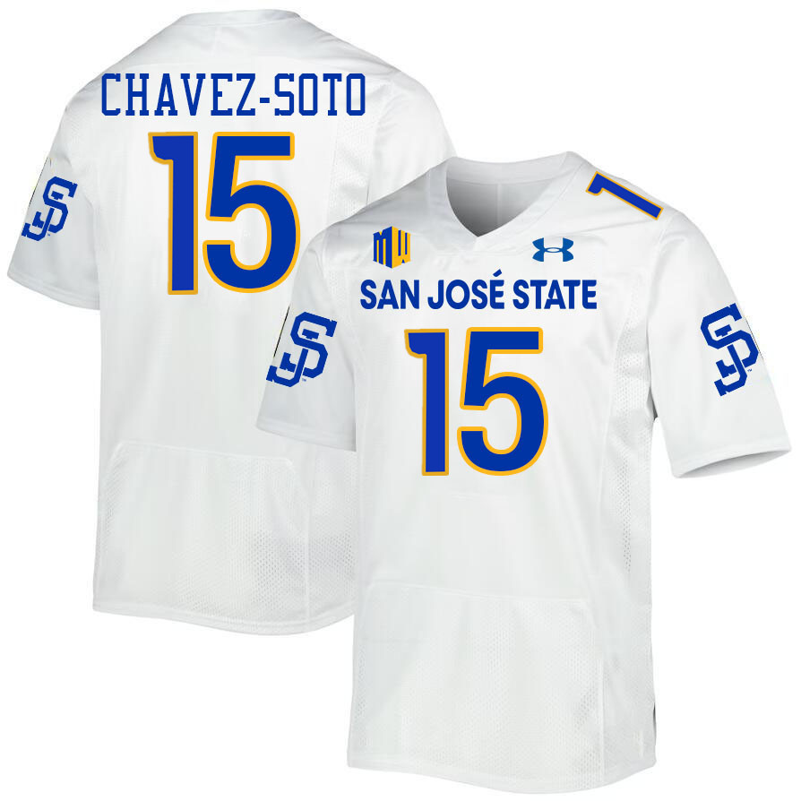 San Jose State Spartans #15 Steve Chavez-Soto College Football Jerseys,Uniforms-White